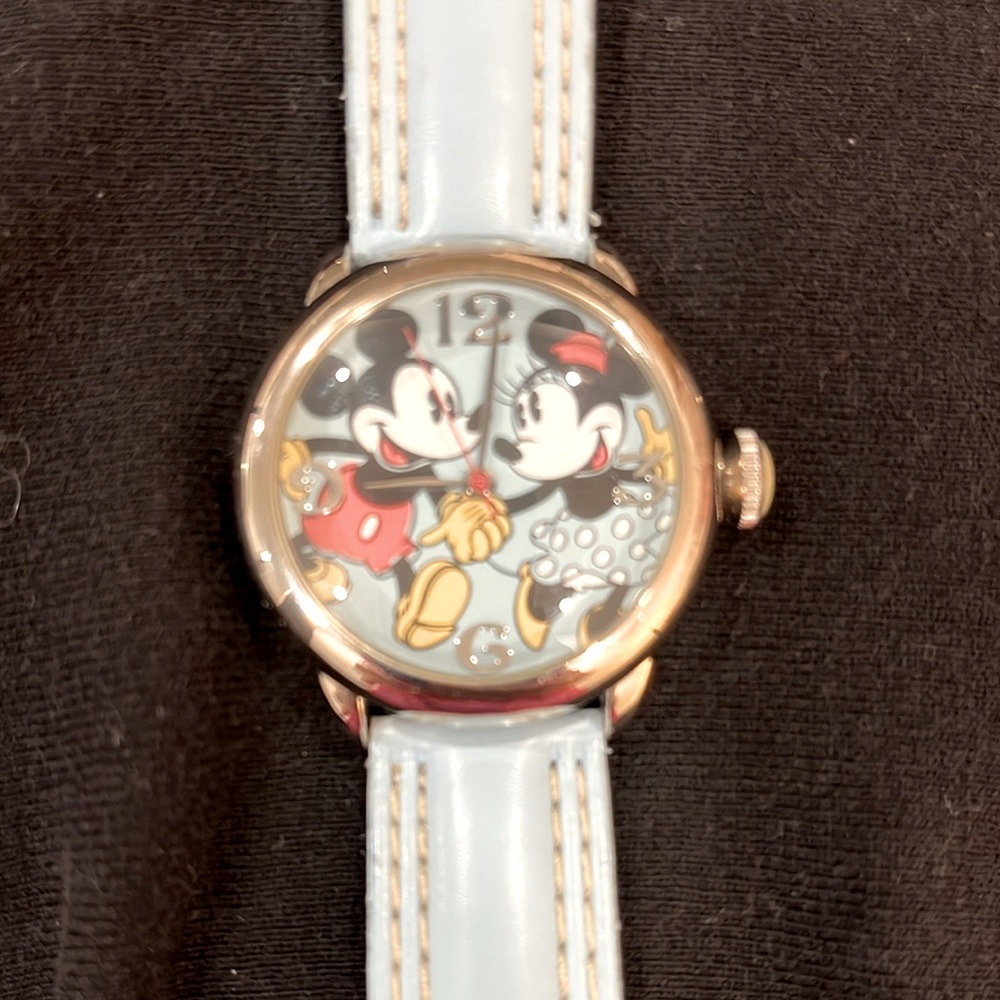 Mickey and Minnie Mouse Watch with light blue Strap